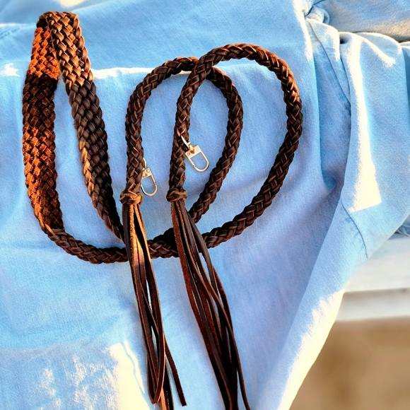 Refurbished LV Crossbody Purse- Hand Braided Leather Accent - Picture 6 of 8